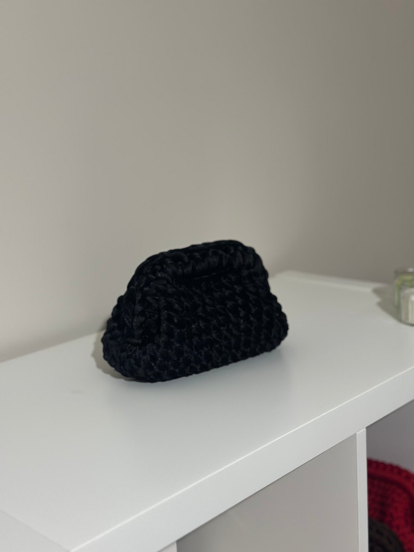 Elodie Clutch Bag Velvet - Velluto Nero