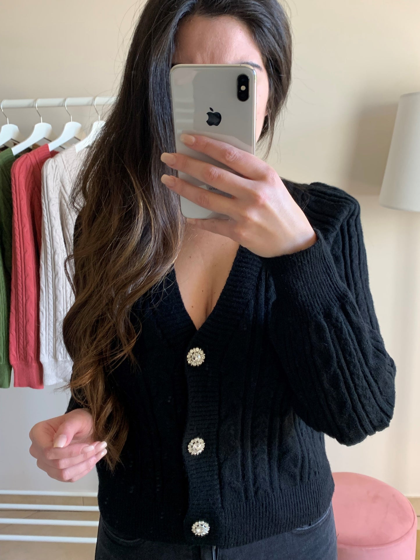 CARDIGAN GIOIELLO A TRECCIA