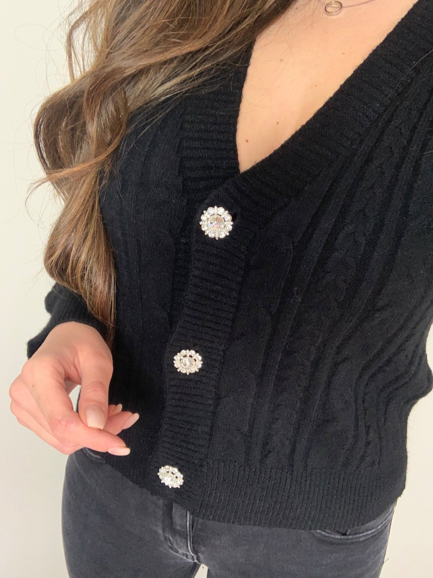 CARDIGAN GIOIELLO A TRECCIA