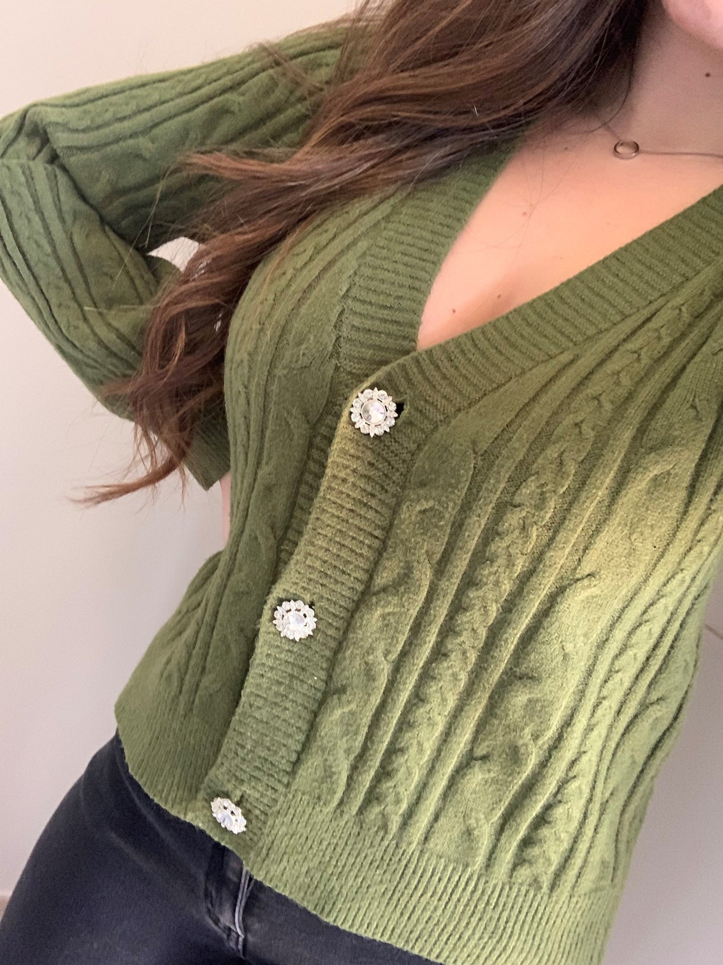 CARDIGAN GIOIELLO A TRECCIA