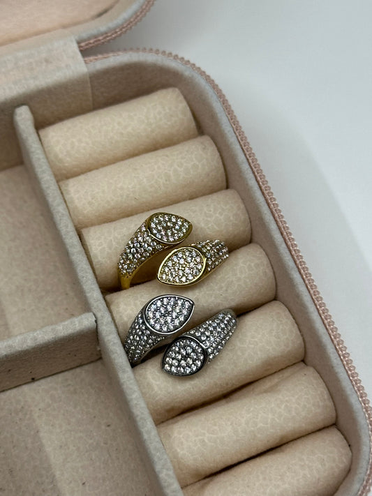 Anello Pavé Double