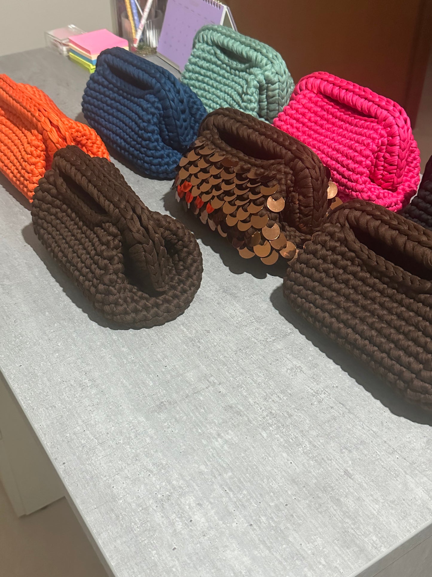 Elodie Clutch Bag - Brown