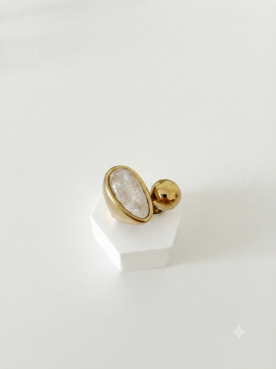 Anello Double Bold Madreperla