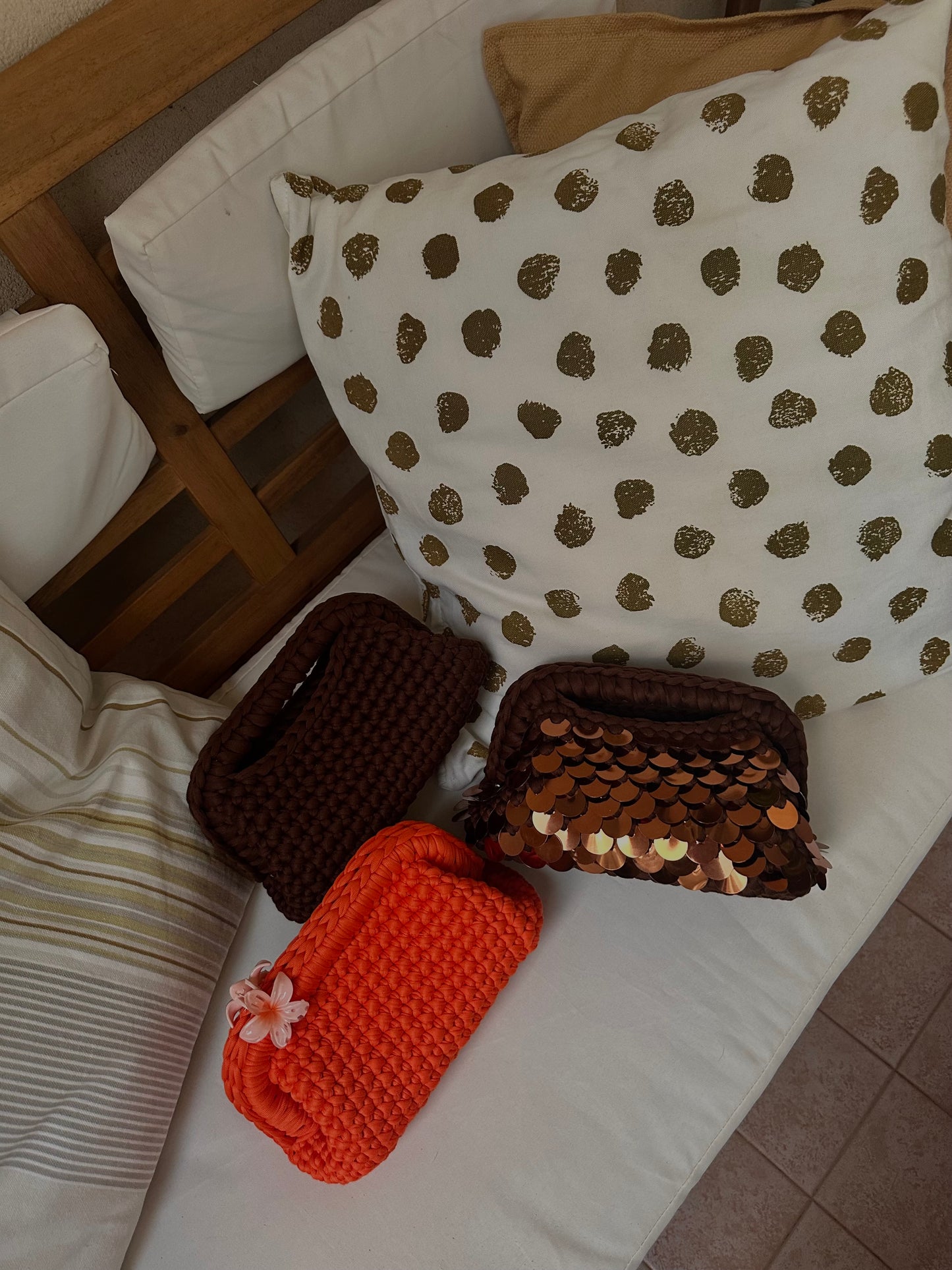 Elodie Clutch Bag - Brown