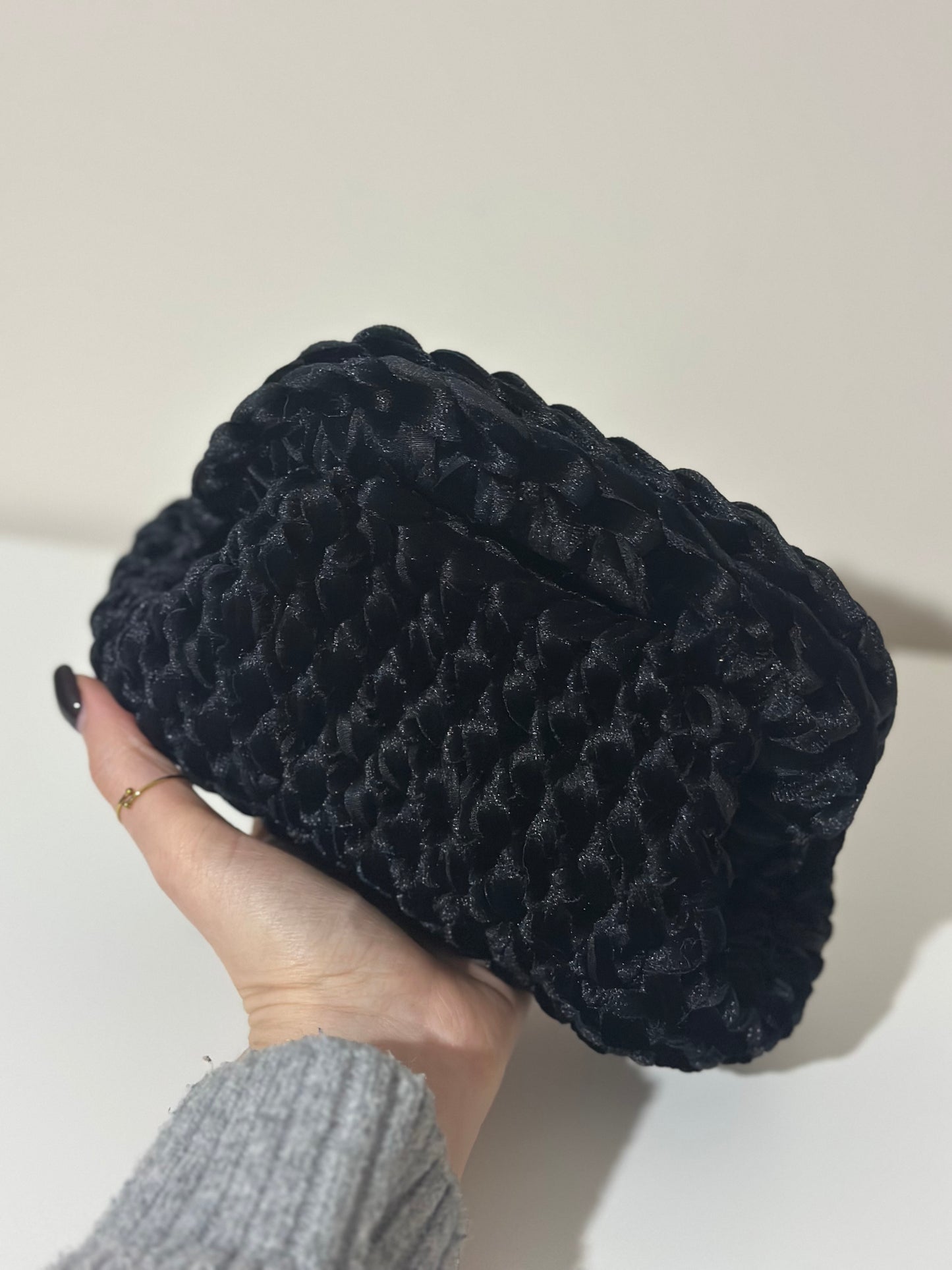 Elodie Clutch Bag Velvet - Velluto Nero