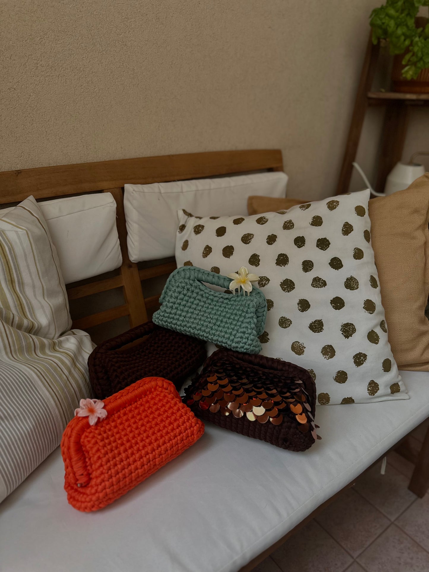 Elodie Clutch Bag - Brown