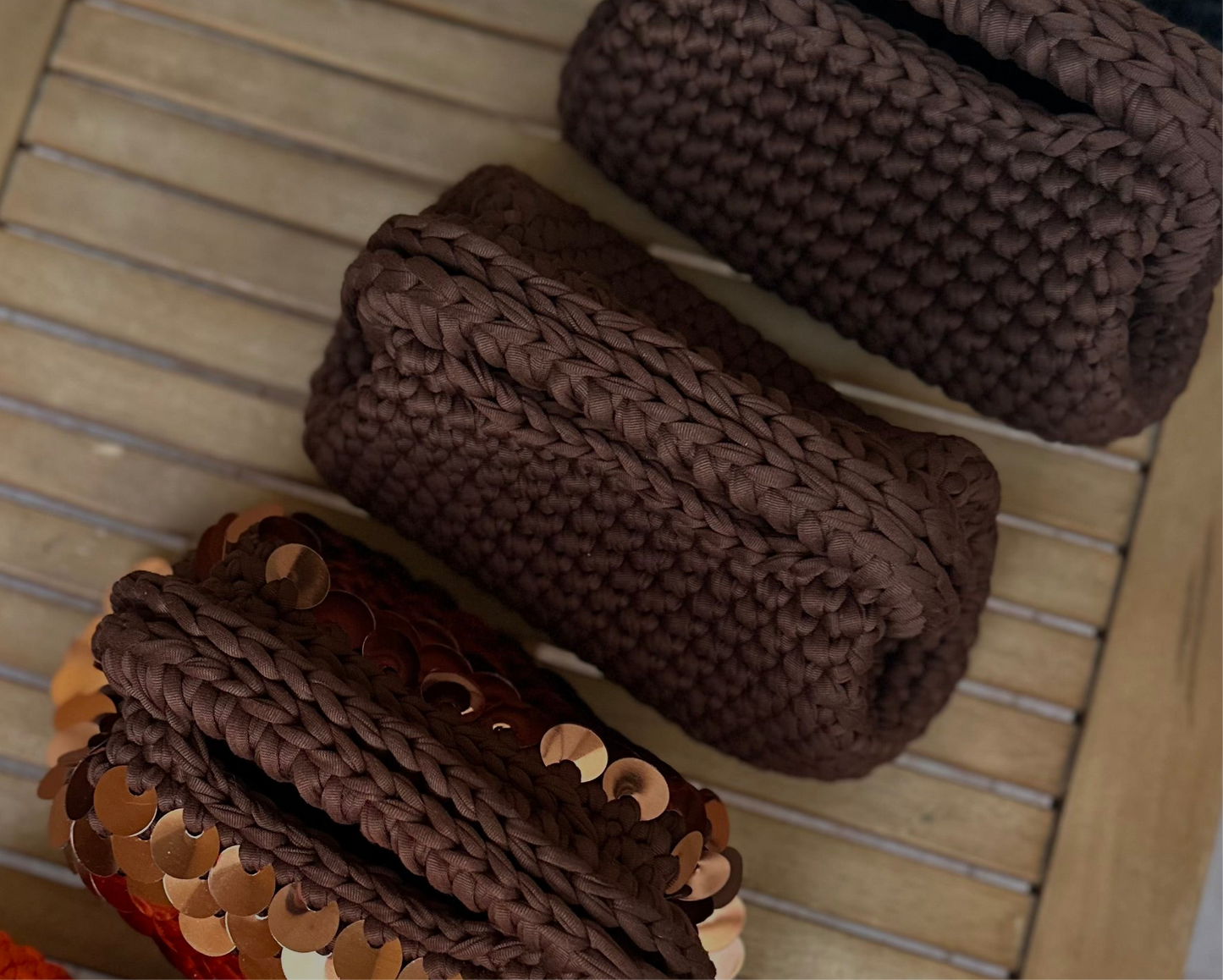 Elodie Clutch Bag - Brown