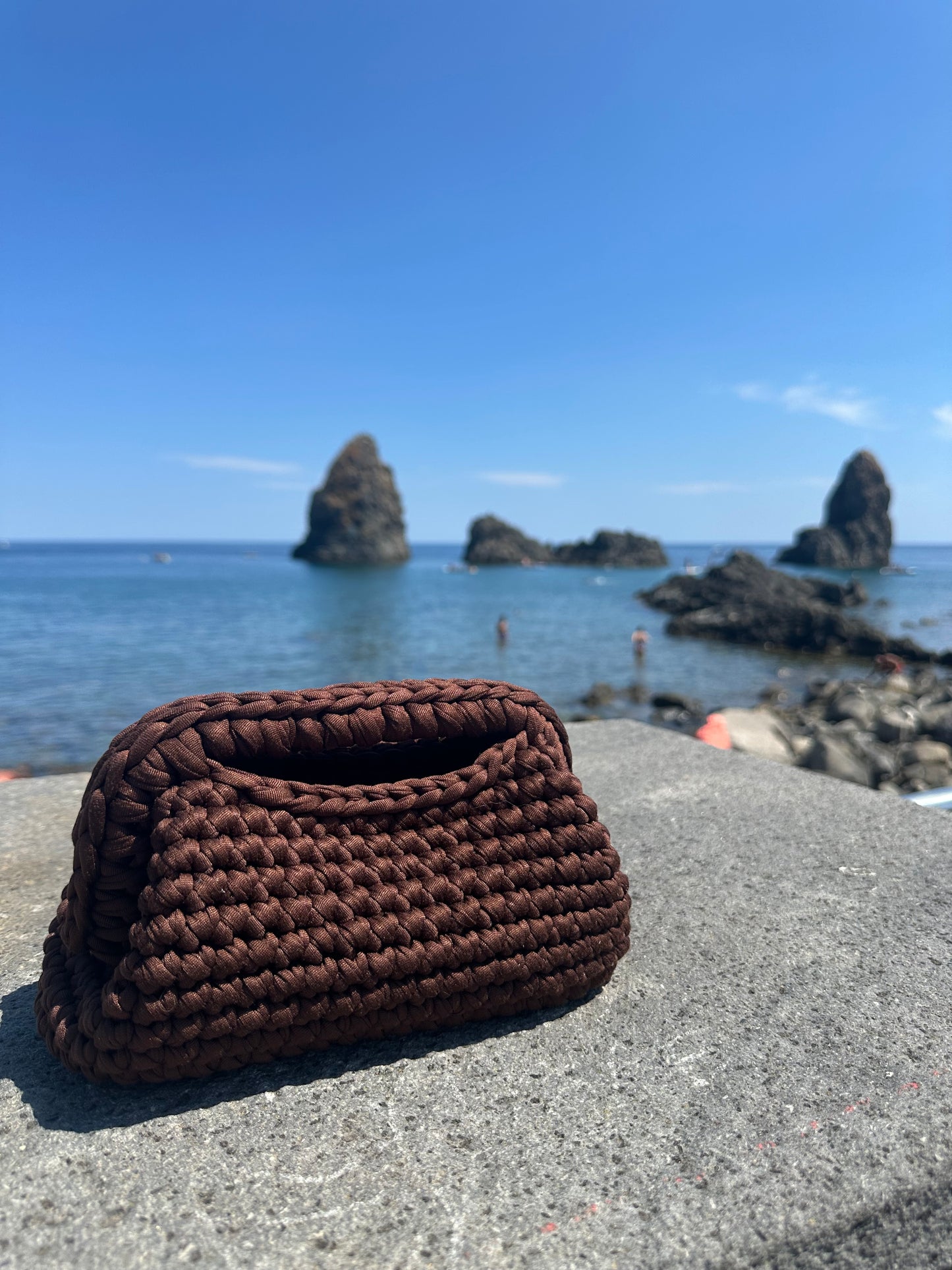 Elodie Clutch Bag - Brown