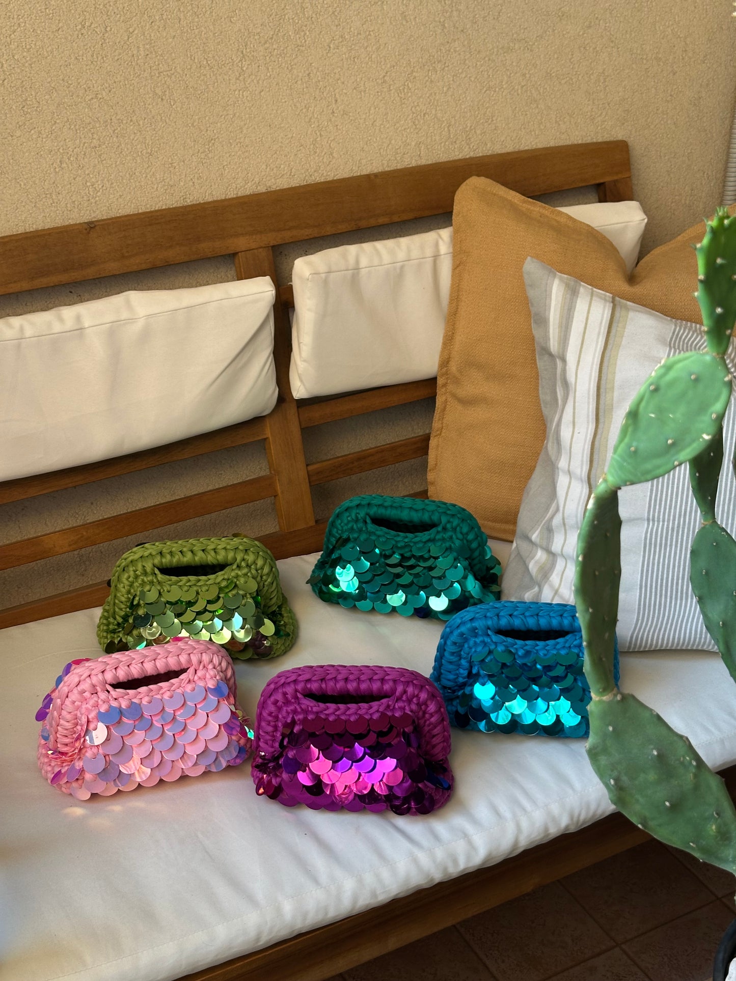 Elodie Clutch Bag con Paillettes