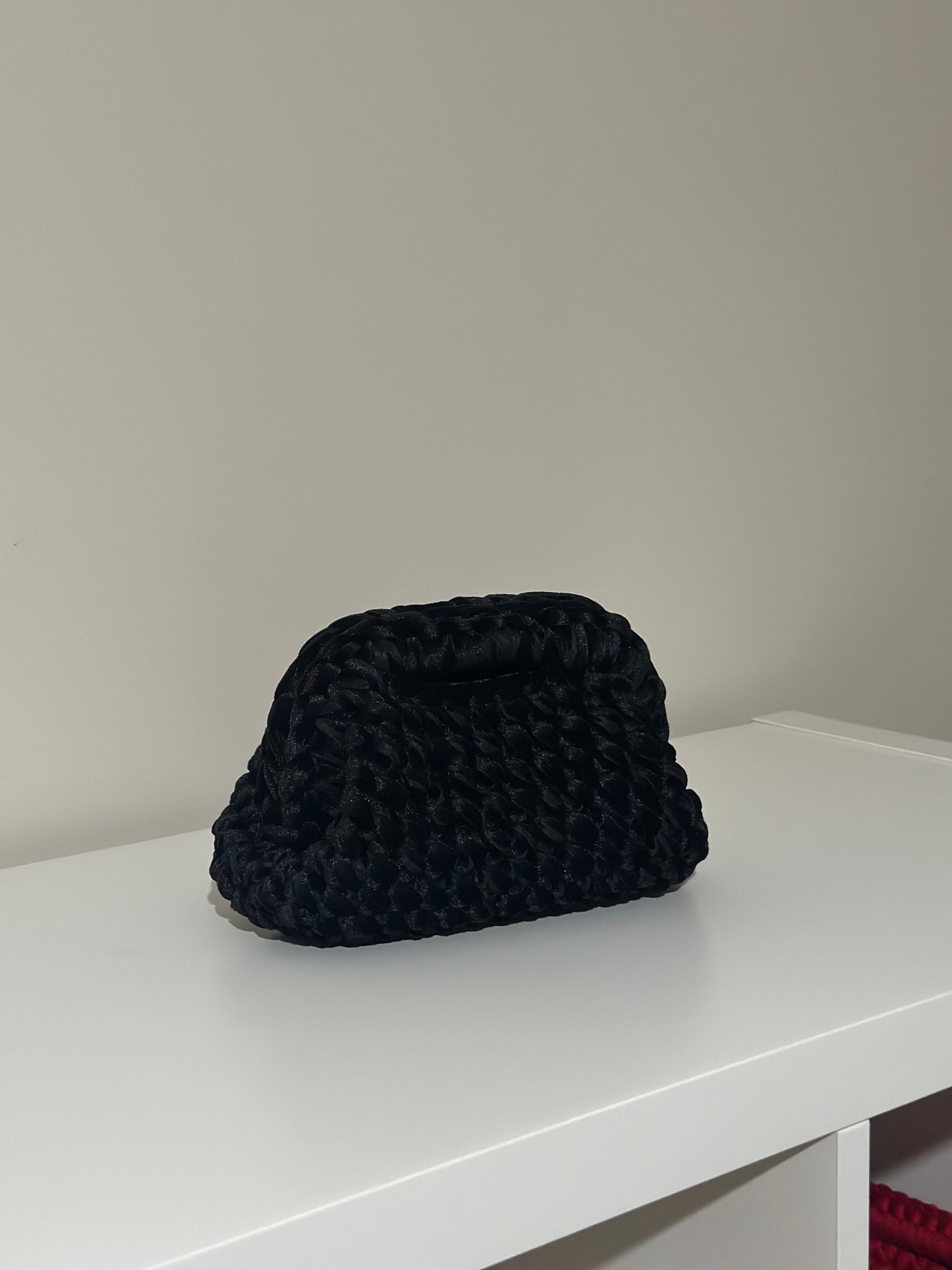 Elodie Clutch Bag Velvet - Velluto Nero