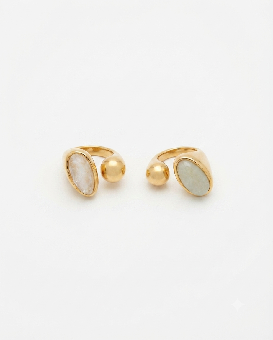 Anello Double Bold Madreperla