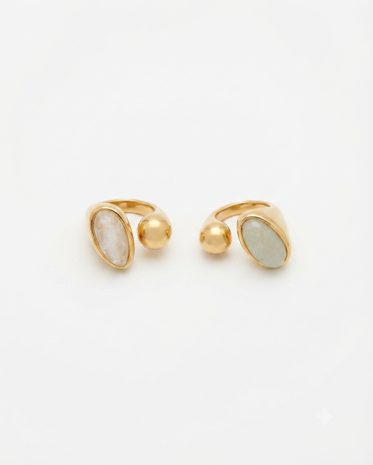 Anello Double Bold Madreperla