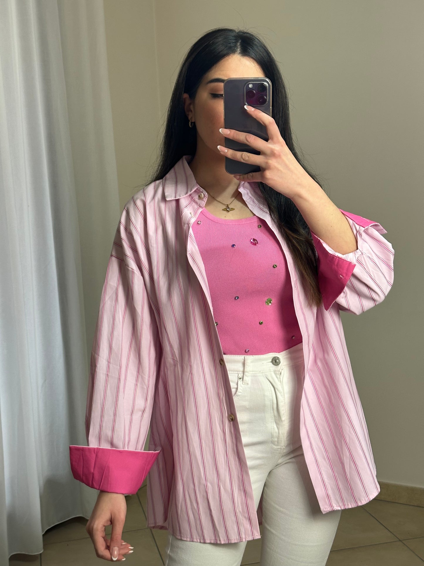 Camicia Oversize a Righe