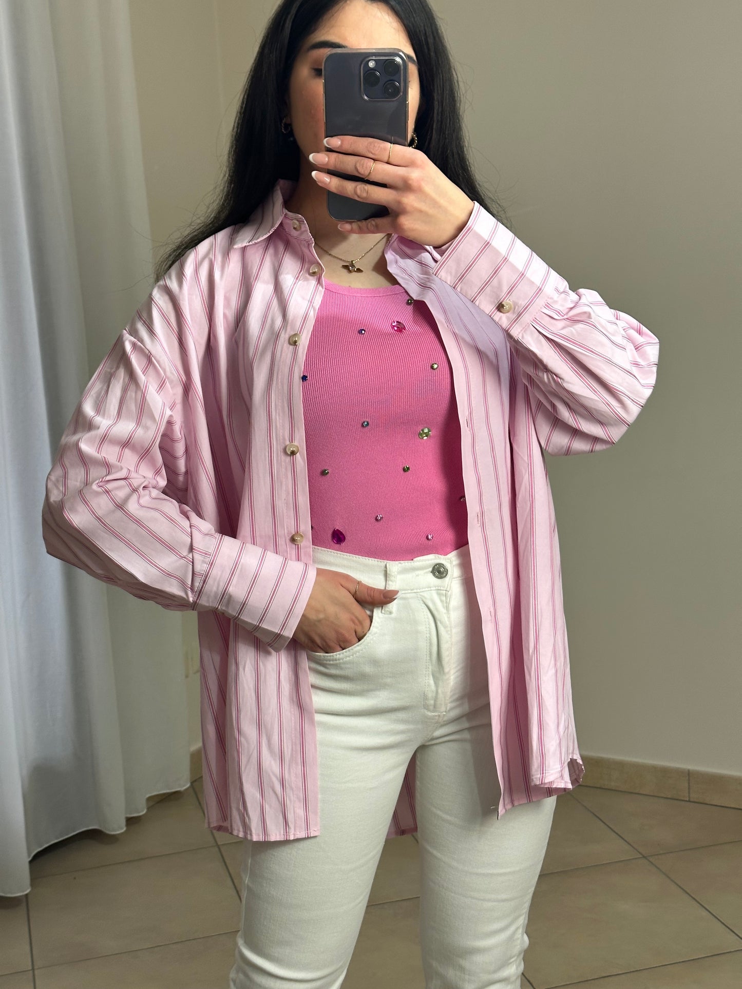 Camicia Oversize a Righe